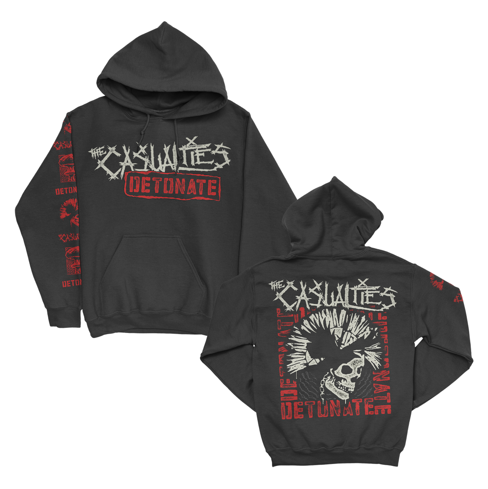 Detonate Pullover Hoodie (Black) – The Casualties