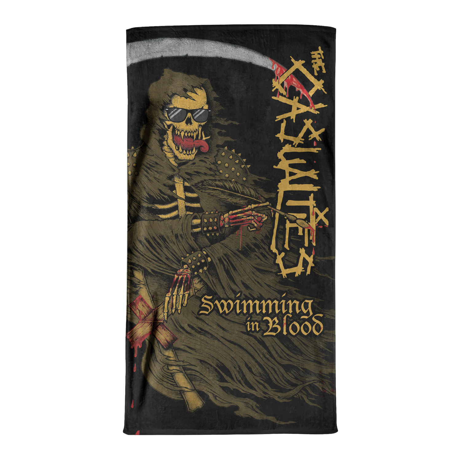 Swimming in Blood Towel (Black)